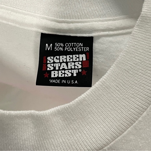 Vintage Medium Atlanta Graphic T-Shirt Size Medium 17x27” 90s White - Picture 5 of 5